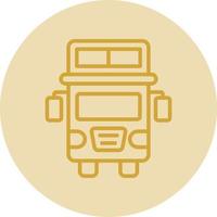 Double Decker Bus Vector Icon Design