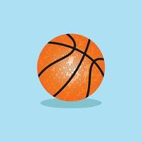 orange basketball on a blue background vector