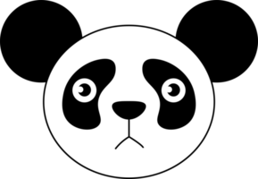 panda design illustration isolated on transparent background png