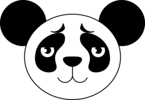 panda design illustration isolated on transparent background png