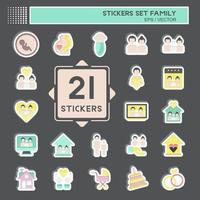 Icon Set Family. related to Love symbol. simple design editable. simple illustration vector