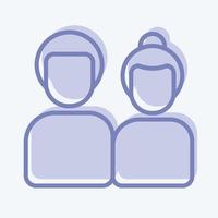 Icon Couple. related to Family symbol. glyph style. simple design editable. simple illustration vector