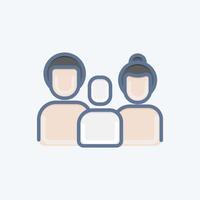 Icon Family. related to Family symbol. simple design editable. simple illustration vector