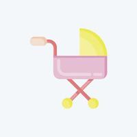 Icon Baby Carriage. related to Family symbol. Flat Style. simple design editable. simple illustration vector