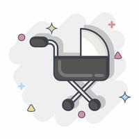 Icon Baby Carriage. related to Family symbol. simple design editable. simple illustration vector