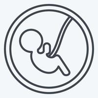 Icon Baby. related to Family symbol. Line Style. simple design editable. simple illustration vector