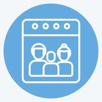 Icon Calendar. related to Family symbol. glyph style. simple design editable. simple illustration vector