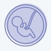 Icon Baby. related to Family symbol. Two Tone Style. simple design editable. simple illustration vector