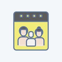 Icon Calendar. related to Family symbol. simple design editable. simple illustration vector