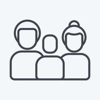 Icon Family. related to Family symbol. glyph style. simple design editable. simple illustration vector