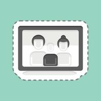 Icon Photoframe. related to Family symbol. simple design editable. simple illustration vector