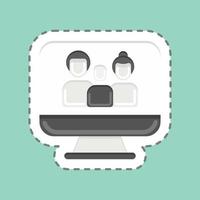 Icon Online Family. related to Family symbol. simple design editable. simple illustration vector