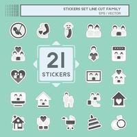 Icon Set Family. related to Love symbol. simple design editable. simple illustration vector