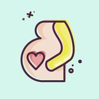 Icon Pregnancy. related to Family symbol. simple design editable. simple illustration vector