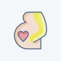 Icon Pregnancy. related to Family symbol. simple design editable. simple illustration vector