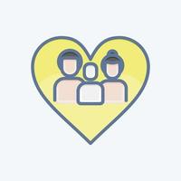 Icon Loves. related to Family symbol. simple design editable. simple illustration vector