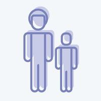 Icon Father And Son. related to Family symbol. glyph style. simple design editable. simple illustration vector