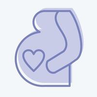 Icon Pregnancy. related to Family symbol. simple design editable. simple illustration vector