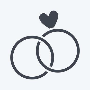 icono anillo. relacionado a familia símbolo. sencillo diseño editable. sencillo ilustración vector