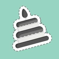 Icon Cake. related to Family symbol. Chalk Style. simple design editable. simple illustration vector