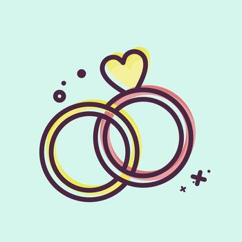 icono anillo. relacionado a familia símbolo. sencillo diseño editable. sencillo ilustración vector