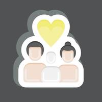 Icon Love. related to Family symbol. simple design editable. simple illustration vector