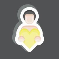 Icon Love Hand. related to Family symbol. simple design editable. simple illustration vector