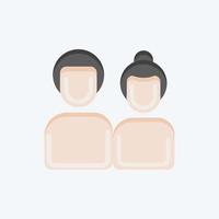 Icon Couple. related to Family symbol. glyph style. simple design editable. simple illustration vector