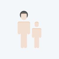 Icon Father And Son. related to Family symbol. glyph style. simple design editable. simple illustration vector