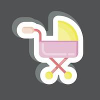 icono bebé carro. relacionado a familia símbolo. sencillo diseño editable. sencillo ilustración vector