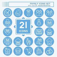 Icon Set Family. related to Love symbol. simple design editable. simple illustration vector