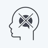 Icon Intolerance. related to Psychology Personality symbol. simple design editable. simple illustration vector