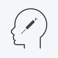 Icon Physic Addiction. related to Psychology Personality symbol. simple design editable. simple illustration vector