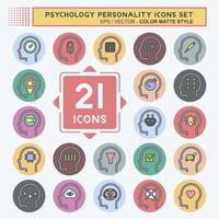 Icon Set Psychology Personality. related to Psychology Personality symbol. simple design editable. simple illustration vector