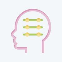 Icon Machine Learning. related to Psychology Personality symbol. simple design editable. simple illustration vector