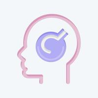 Icon Mental Problem. related to Psychology Personality symbol. simple design editable. simple illustration vector