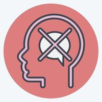 Icon Intolerance. related to Psychology Personality symbol. simple design editable. simple illustration vector