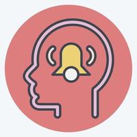 Icon Anxiety. related to Psychology Personality symbol. simple design editable. simple illustration vector