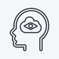 Icon Dreams. related to Psychology Personality symbol. simple design editable. simple illustration vector