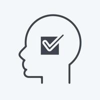Icon Convictions. related to Psychology Personality symbol. simple design editable. simple illustration vector