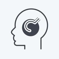 Icon Mental Problem. related to Psychology Personality symbol. simple design editable. simple illustration vector