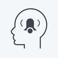 Icon Anxiety. related to Psychology Personality symbol. simple design editable. simple illustration vector