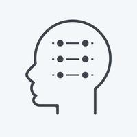 Icon Machine Learning. related to Psychology Personality symbol. simple design editable. simple illustration vector