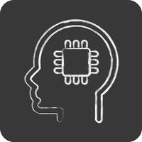 Icon Artificial Intelligence. related to Psychology Personality symbol. simple design editable. simple illustration vector