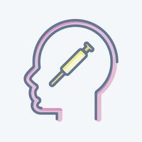 Icon Physic Addiction. related to Psychology Personality symbol. simple design editable. simple illustration vector