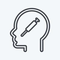 Icon Physic Addiction. related to Psychology Personality symbol. simple design editable. simple illustration vector