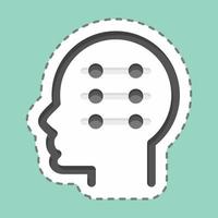 Icon Machine Learning. related to Psychology Personality symbol. simple design editable. simple illustration vector