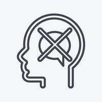 Icon Intolerance. related to Psychology Personality symbol. simple design editable. simple illustration vector