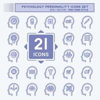 Icon Set Psychology Personality. related to Psychology Personality symbol. simple design editable. simple illustration vector