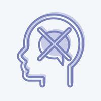 Icon Intolerance. related to Psychology Personality symbol. simple design editable. simple illustration vector